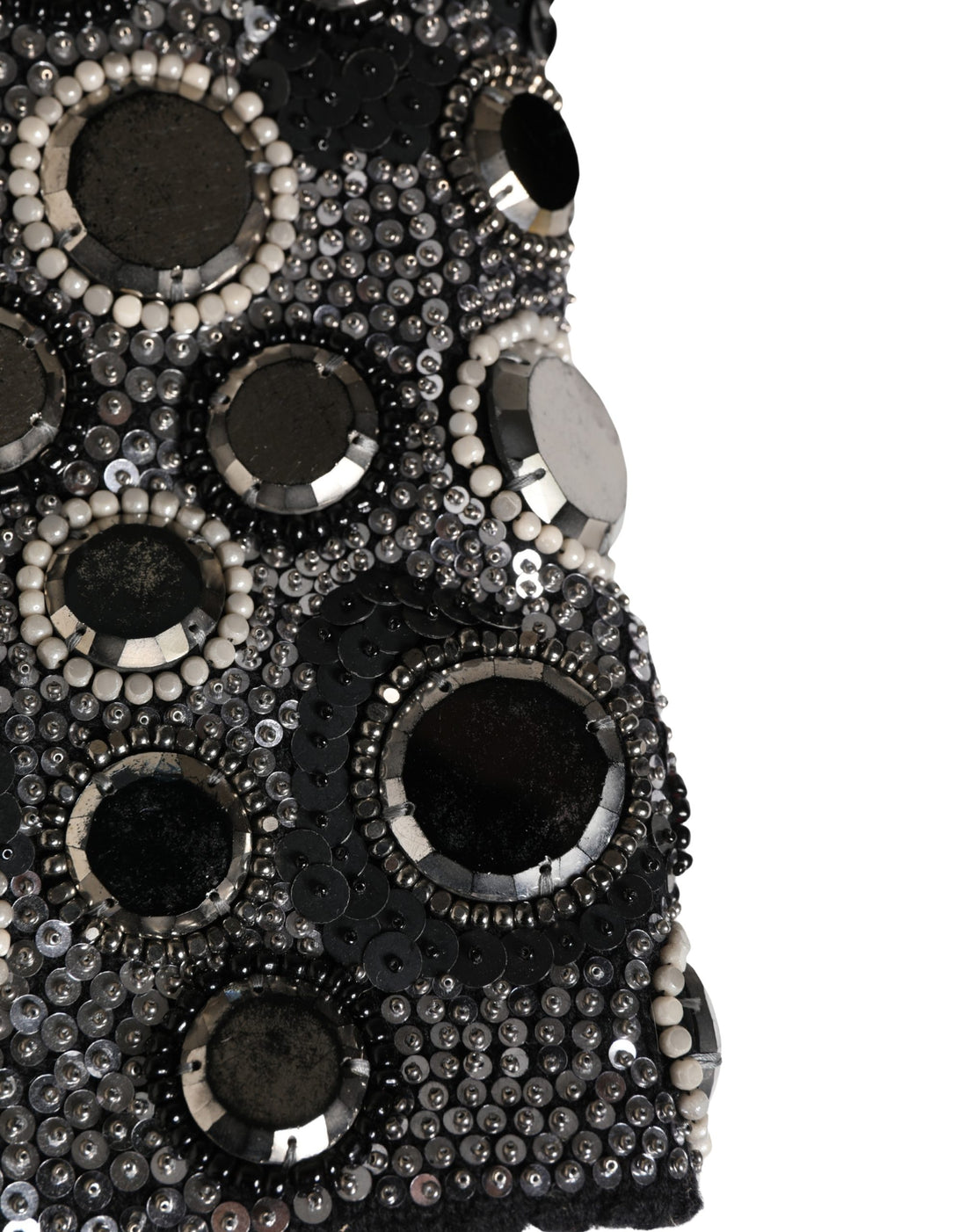 Dolce & Gabbana Black Wool Crystal Embellished Balaclava Hat