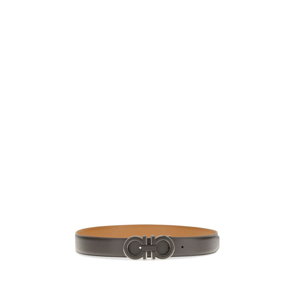 Ferragamo Brown Calf Leather Bos Taurus Regular Belt