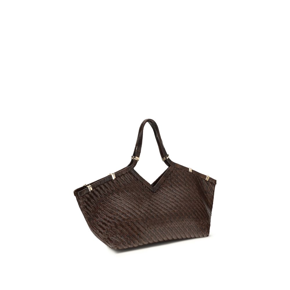 Benedetta Bruzziches Brown Buffalo Leather Handbag