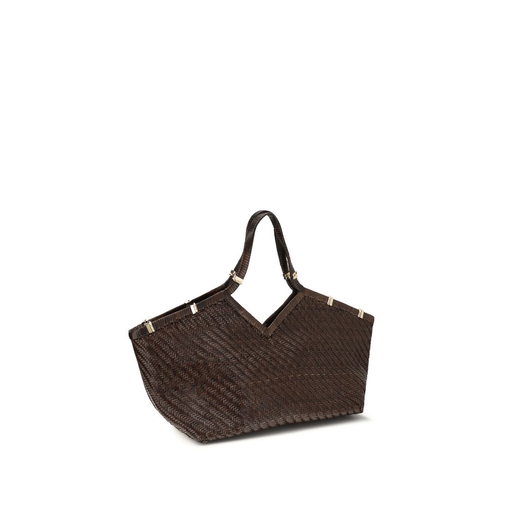 Benedetta Bruzziches Brown Buffalo Leather Handbag
