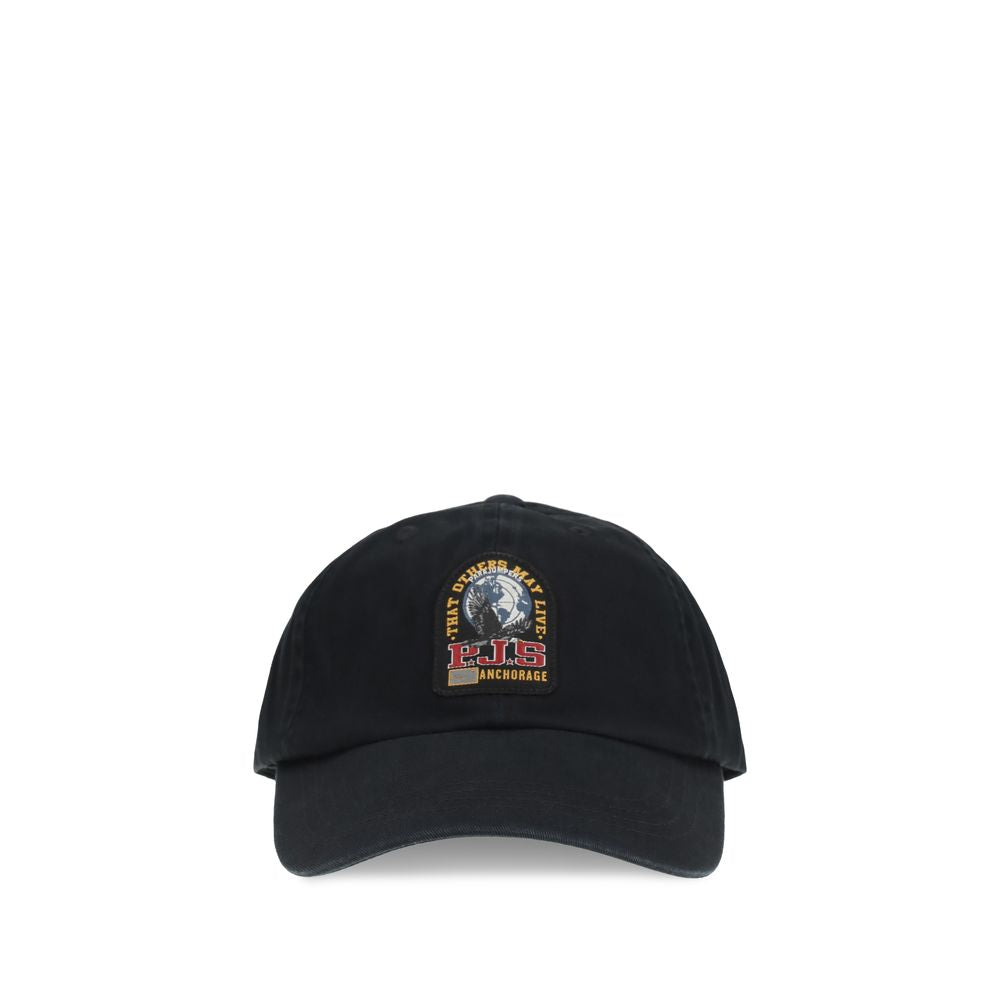 Parajumpers Black Cotton Cap (Baseball Hat)