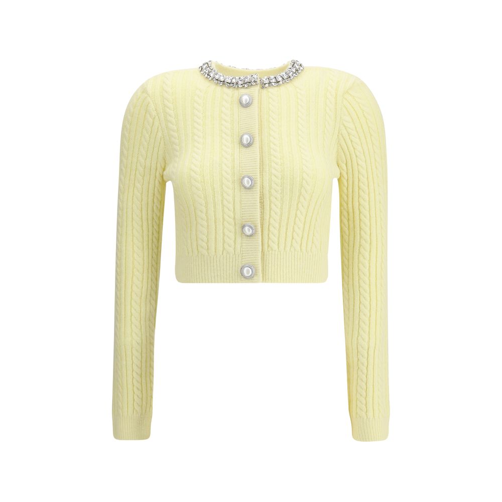 Self-Portrait Bicolor Polyamide Cardigan