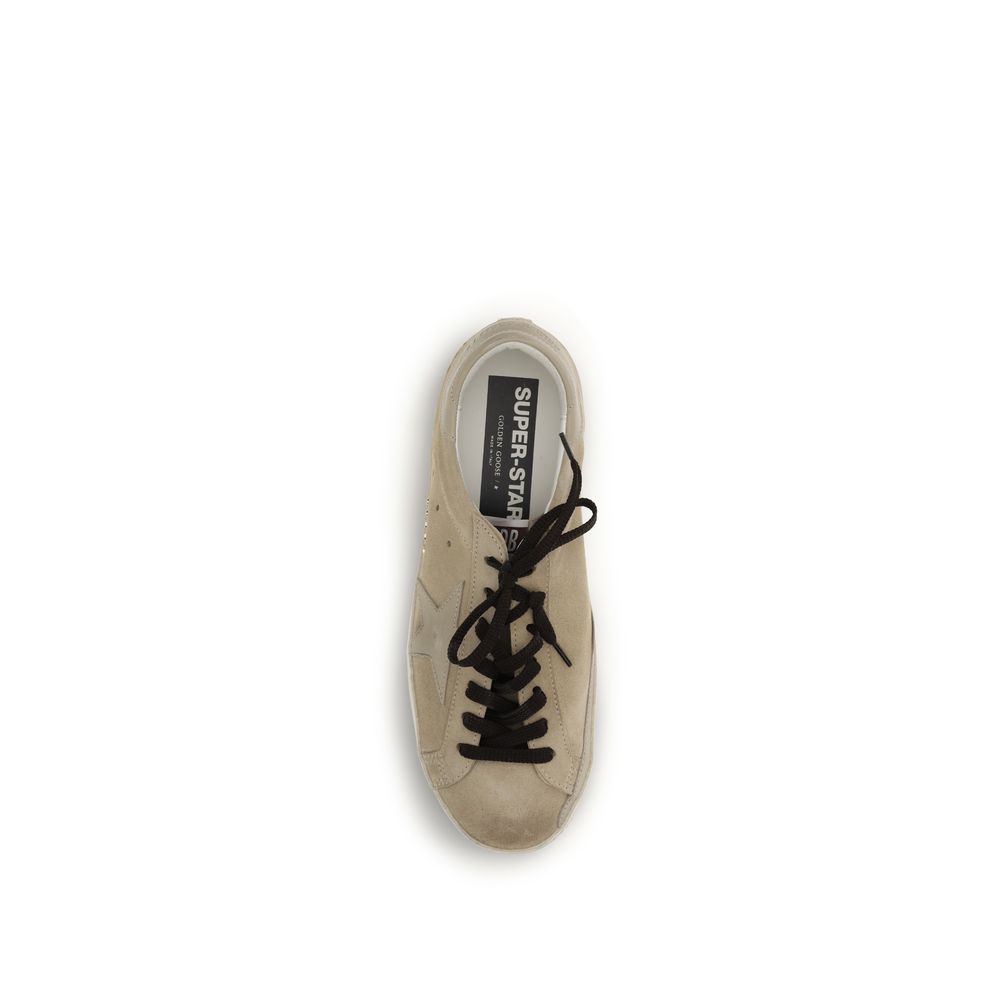 Golden Goose Beige Calf Leather Bos Taurus Low Top Sneakers