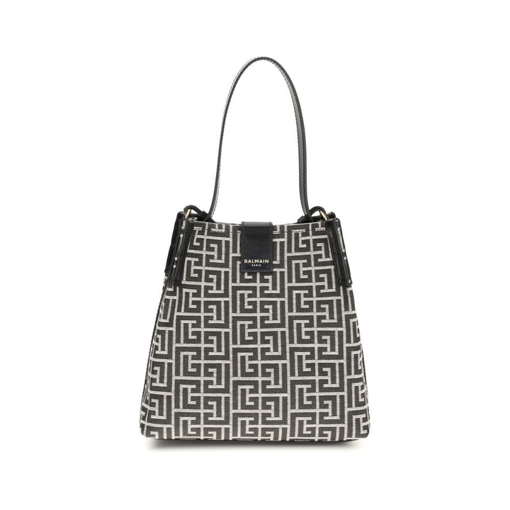 Balmain Black Cotton Shoulder Bag