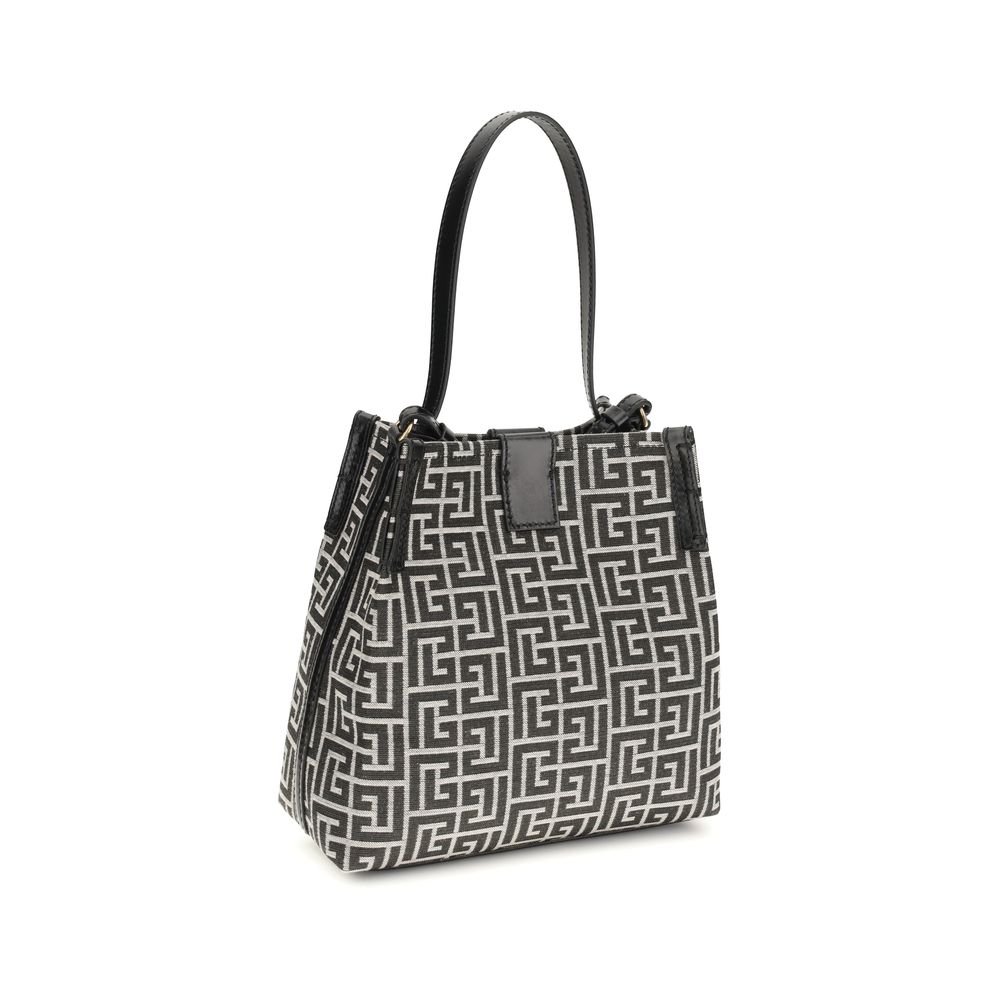 Balmain Black Cotton Shoulder Bag