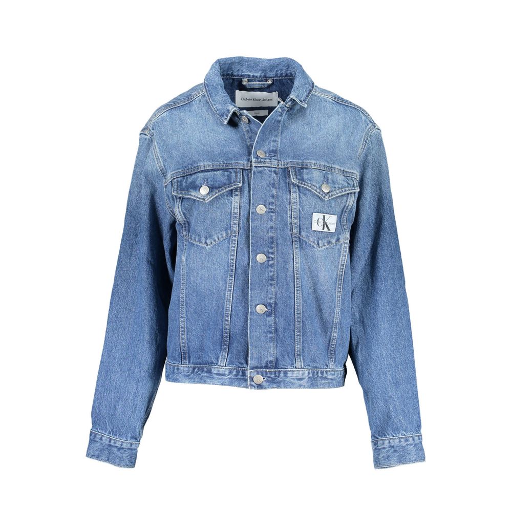 Calvin Klein Azzurro Cotton Women Jacket