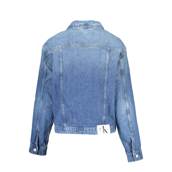 Calvin Klein Azzurro Cotton Women Jacket
