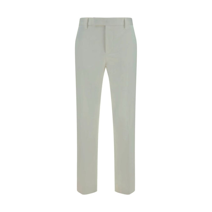 PT Torino White Cotton Casual Pants