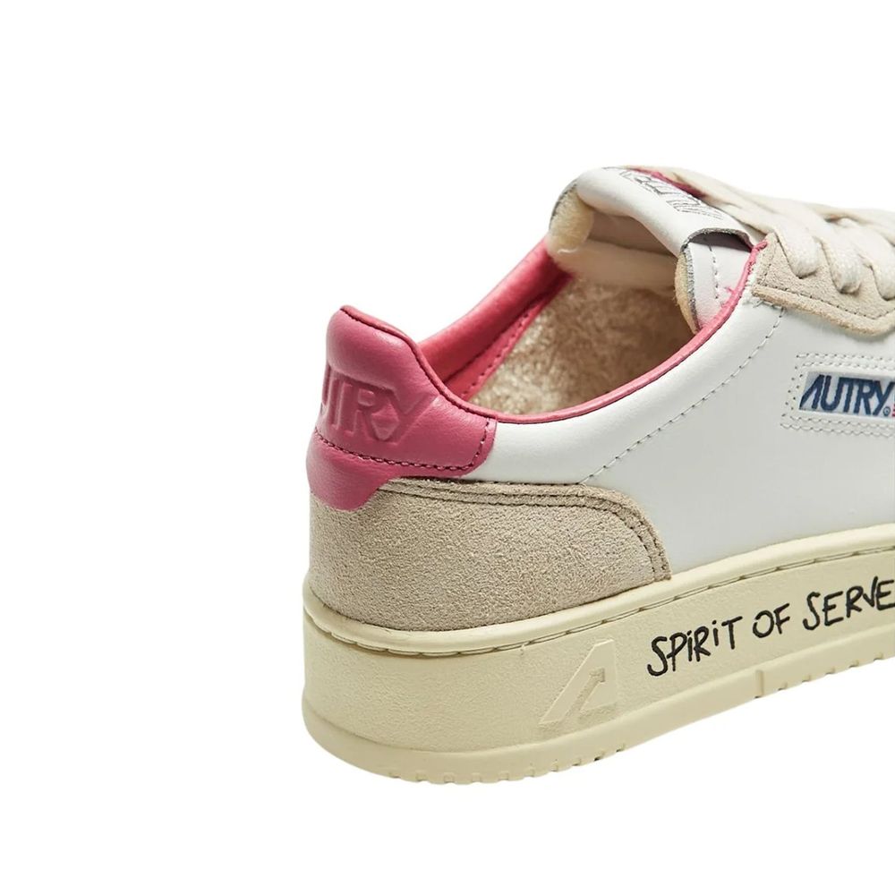 Autry White Leather Low Top Sneakers