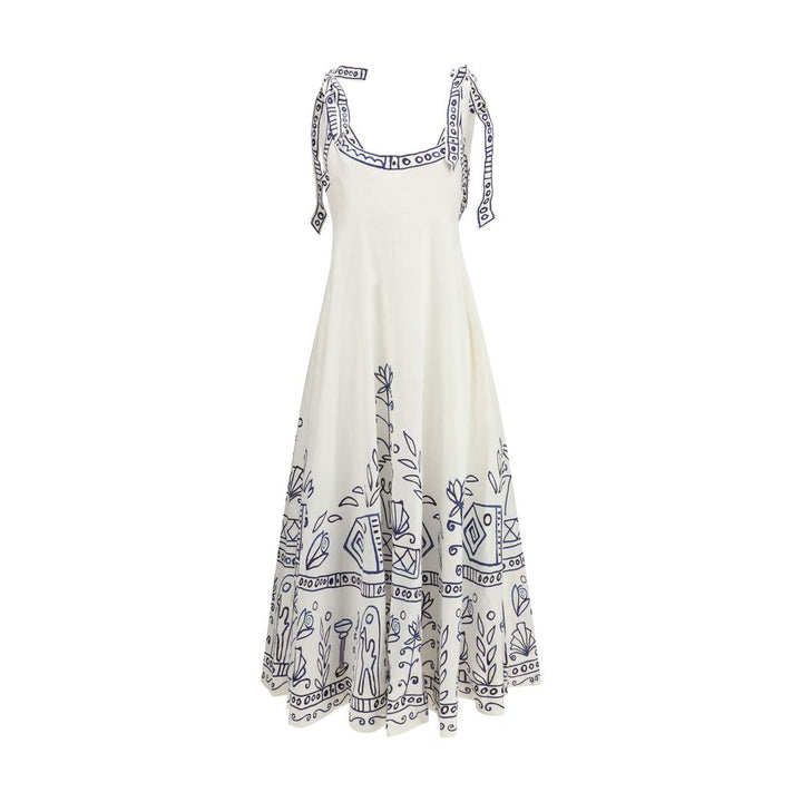 Alemais White Linen Casual Dress