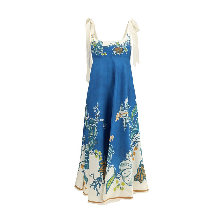 Alemais Blue Linen Casual Dress