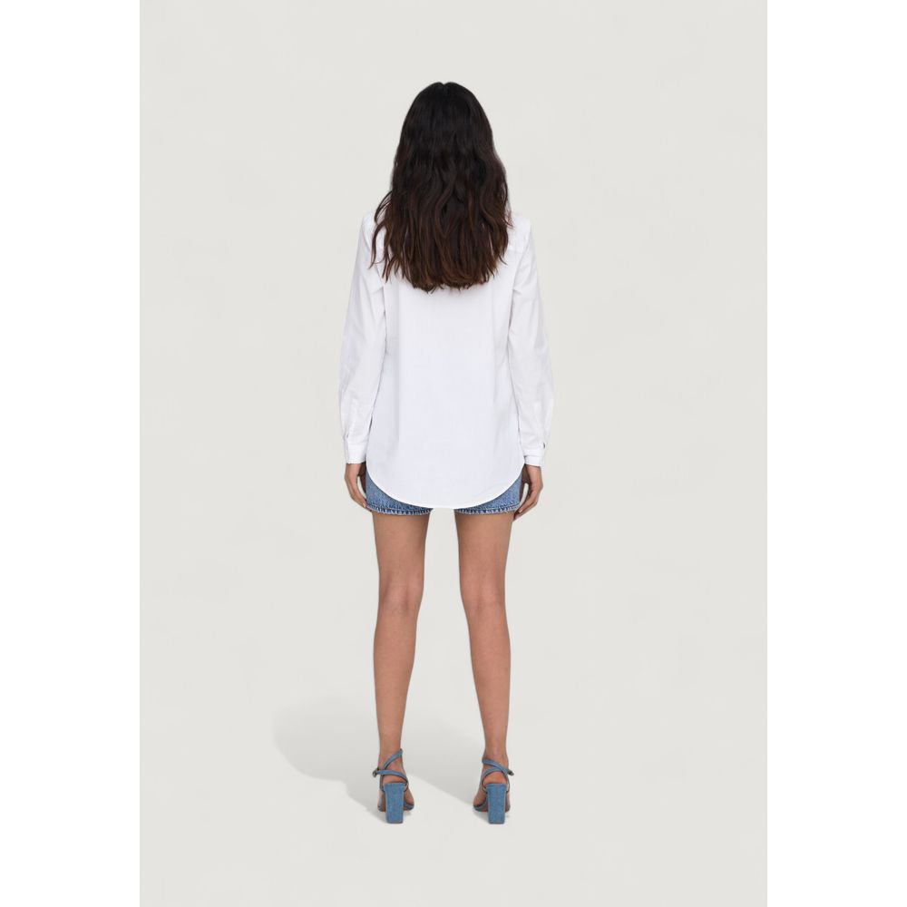 Jacqueline De Yong White Cotton Blouse