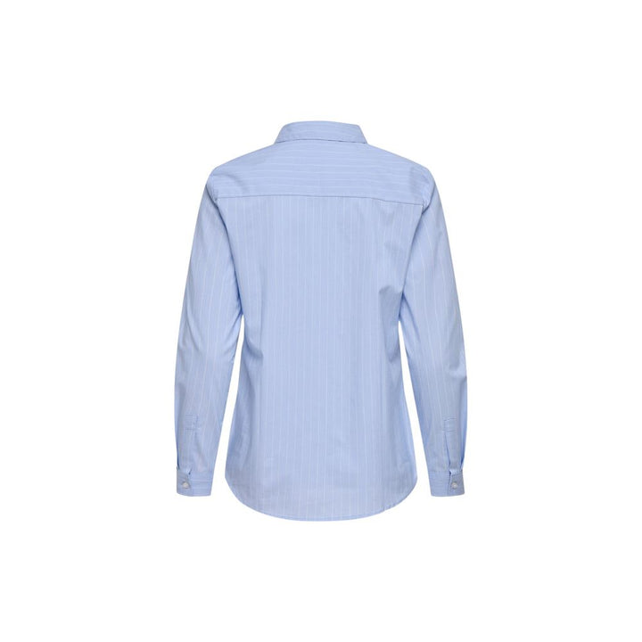 Jacqueline De Yong Blue Cotton Blouse