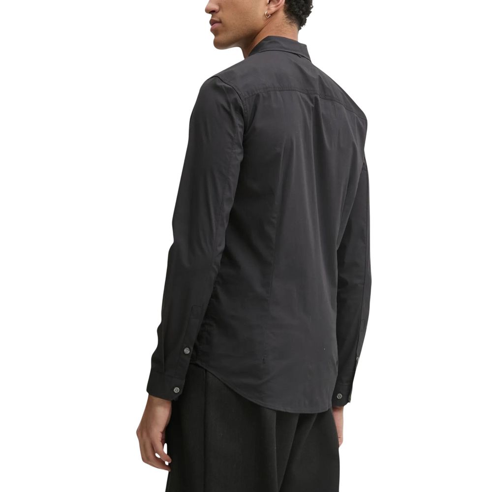 Tommy Hilfiger Jeans Black Cotton Dress Shirt