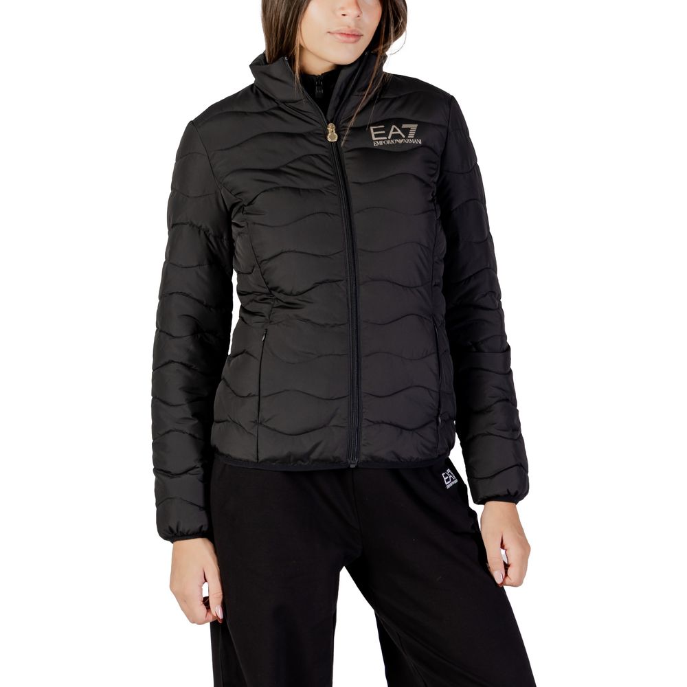 EA7 Emporio Armani Black Polyester Bomber