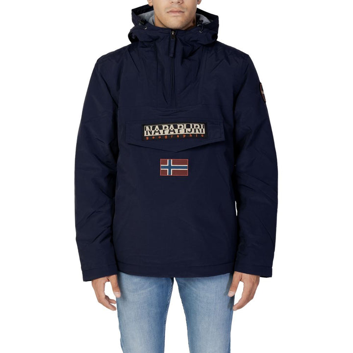 Napapijri Blue Nylon Coat