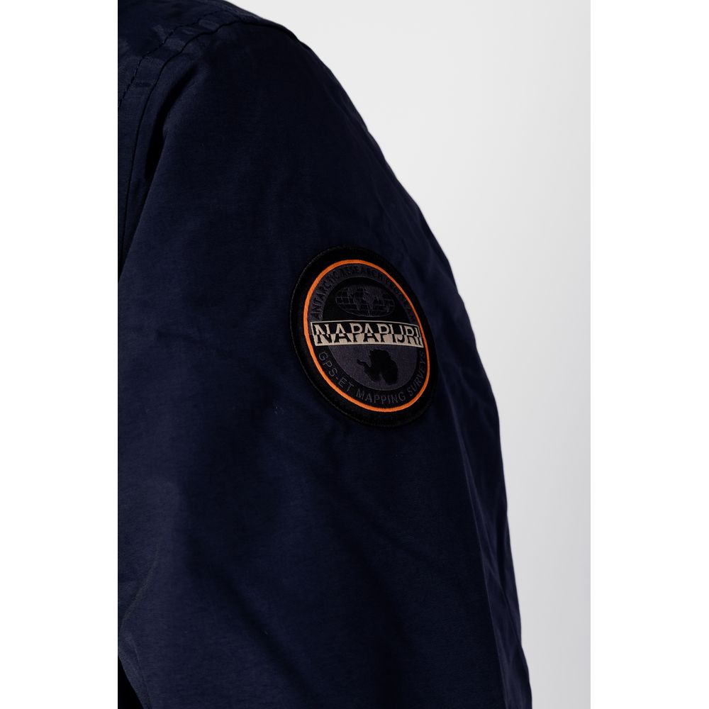 Napapijri Blue Nylon Coat