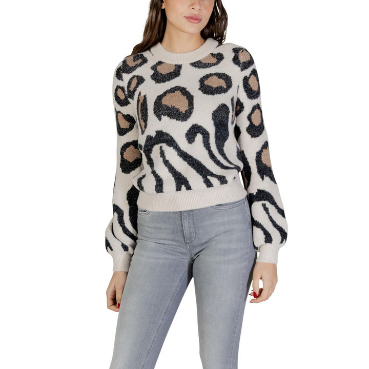 Jacqueline De Yong Beige Nylon Sweatshirt