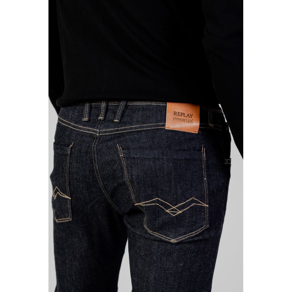 Replay Blue Cotton Skinny Jeans