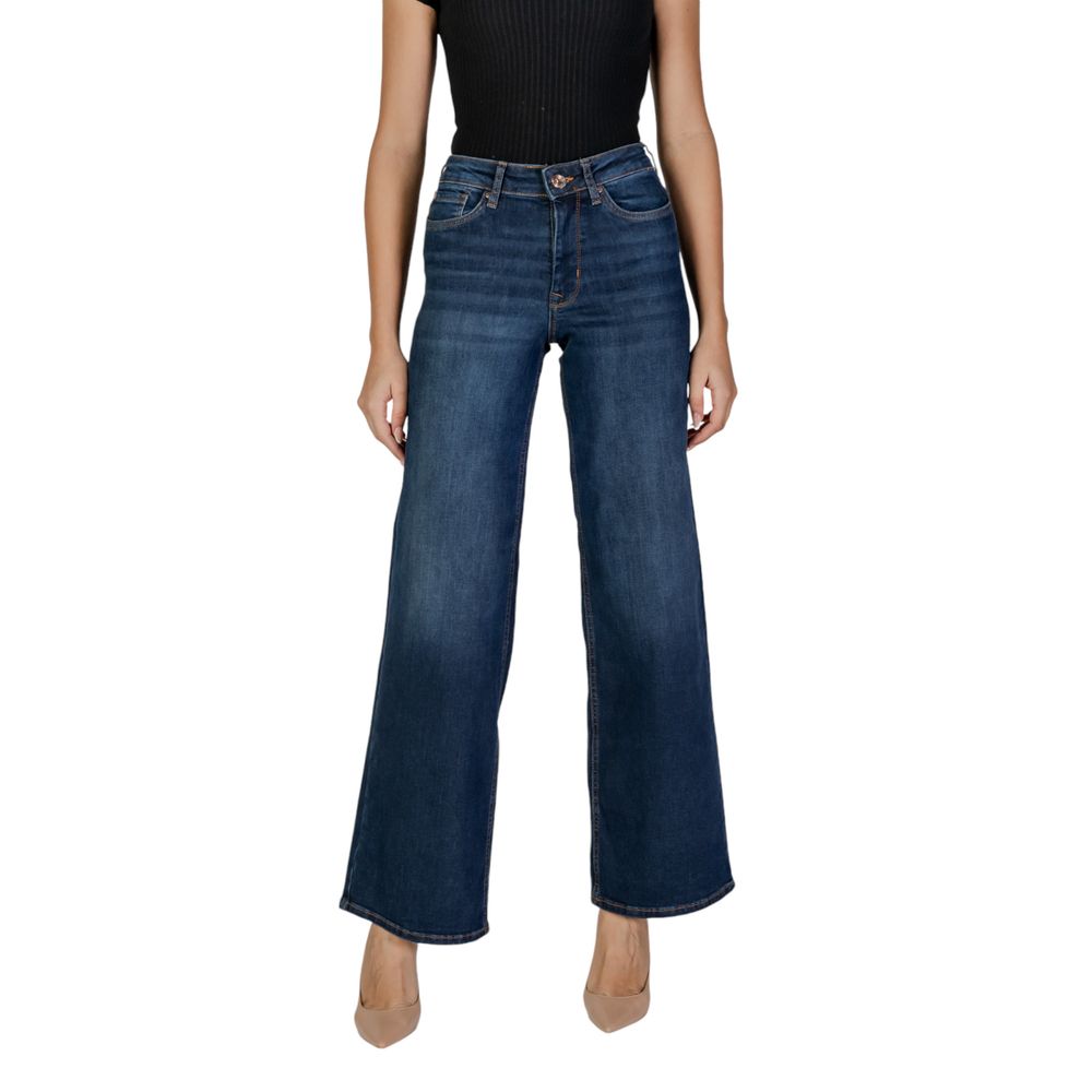 Only Blue Cotton Bootcut Jeans