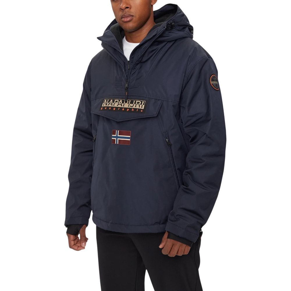 Napapijri Blue Polyester Rain Coat