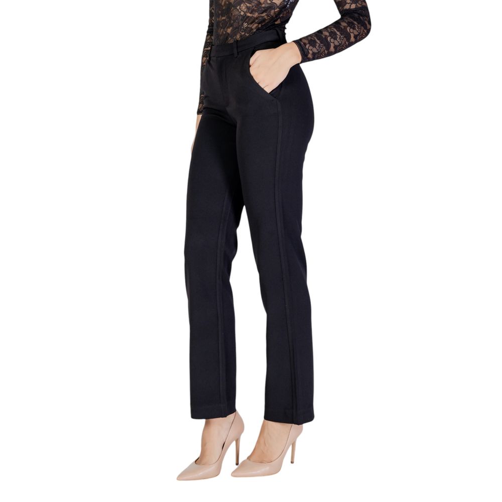 Only Black Recycled Polyester Flared Pants