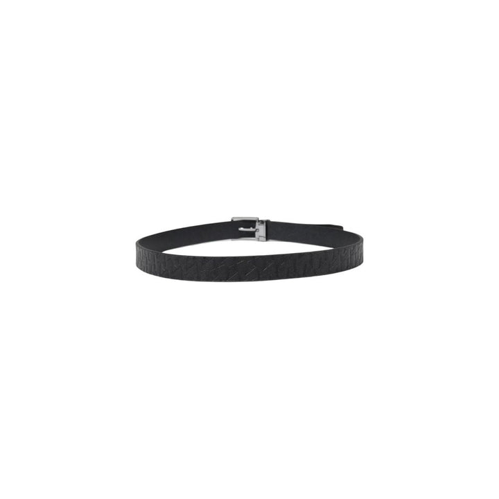 Armani Exchange Black Polyester Belt