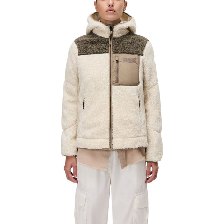 Napapijri Beige Recycled Polyester Hoodie