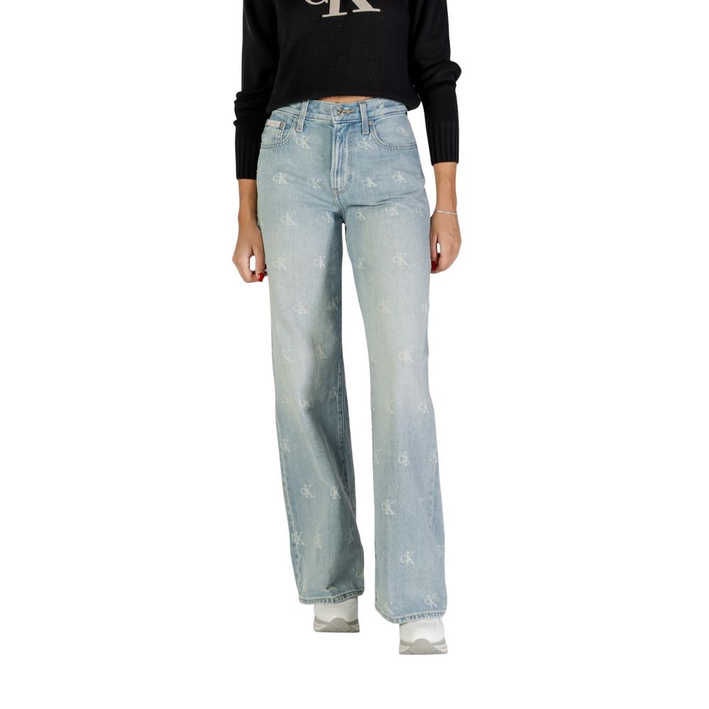 Calvin Klein Jeans Light Blue Cotton Bootcut Jeans