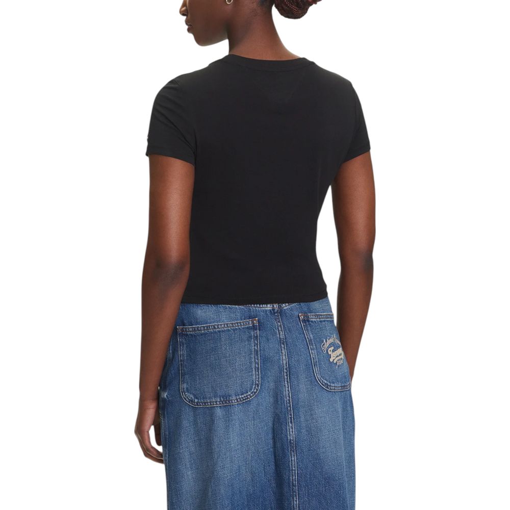 Tommy Hilfiger Jeans Black Recycled Cotton T-Shirt