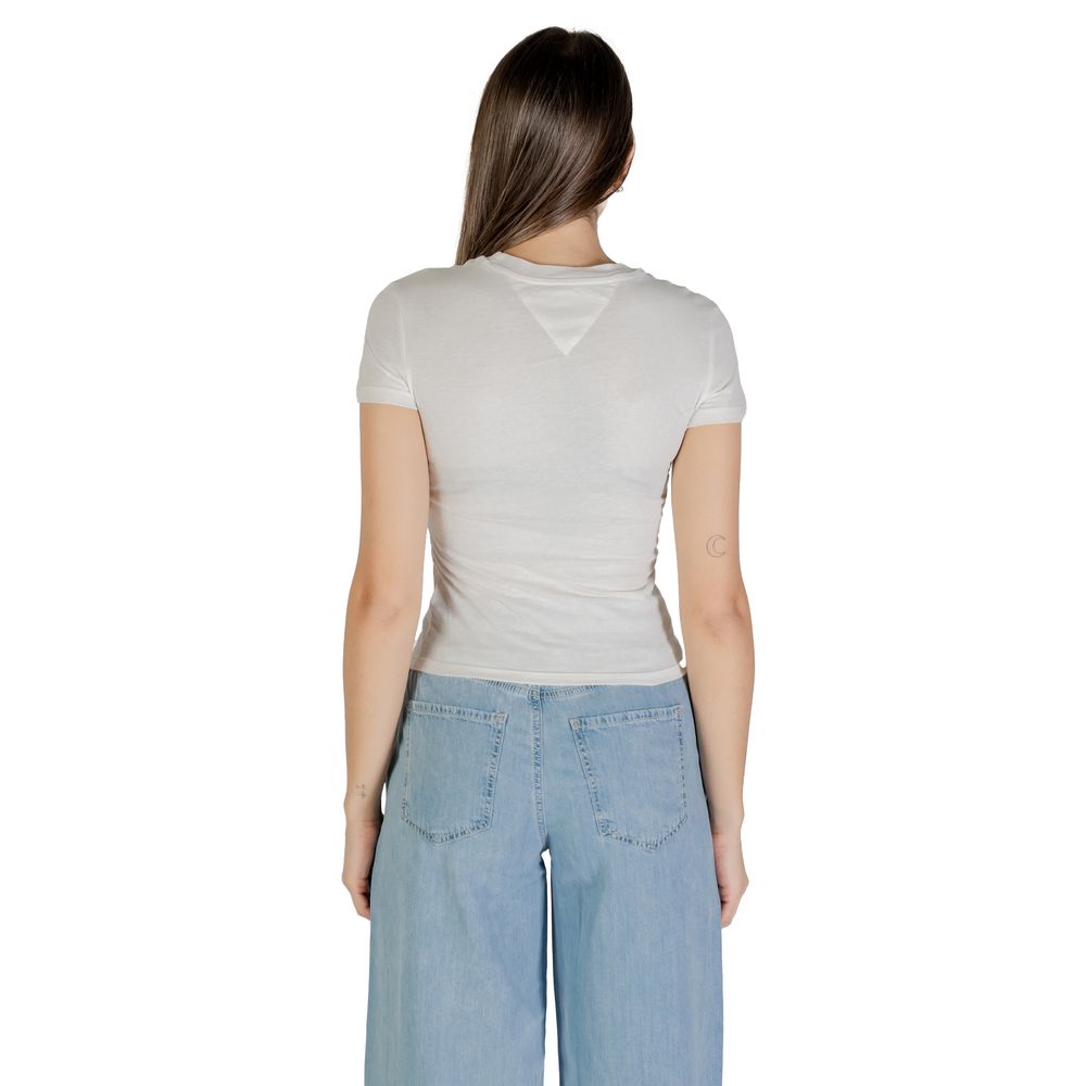 Tommy Hilfiger Jeans White Cotton T-Shirt
