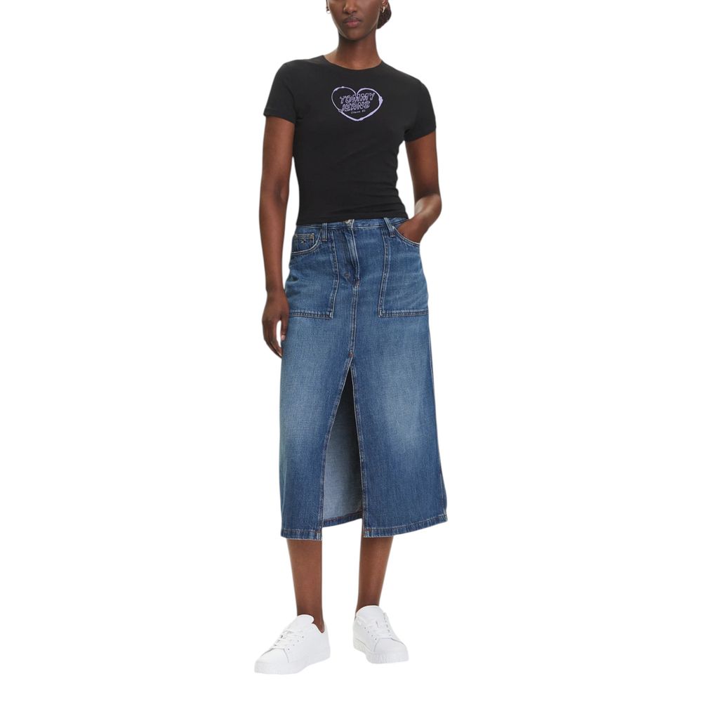 Tommy Hilfiger Jeans Black Recycled Cotton T-Shirt