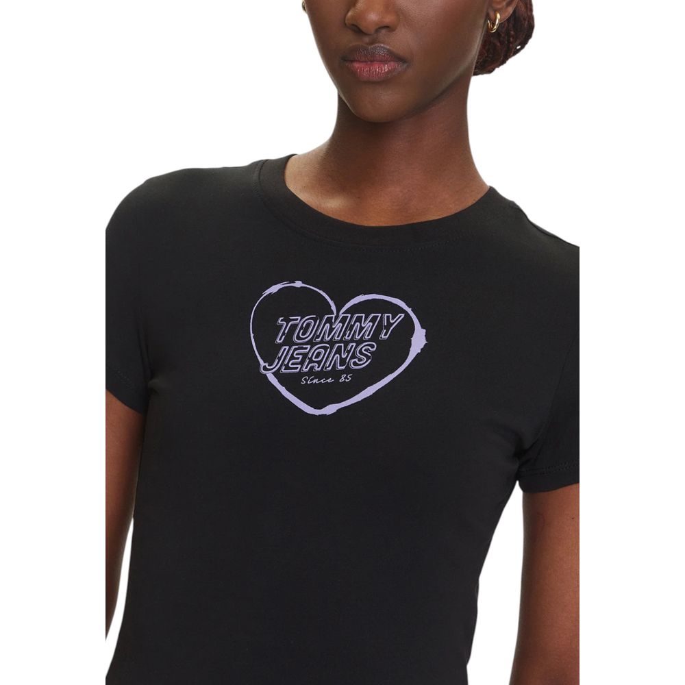 Tommy Hilfiger Jeans Black Recycled Cotton T-Shirt