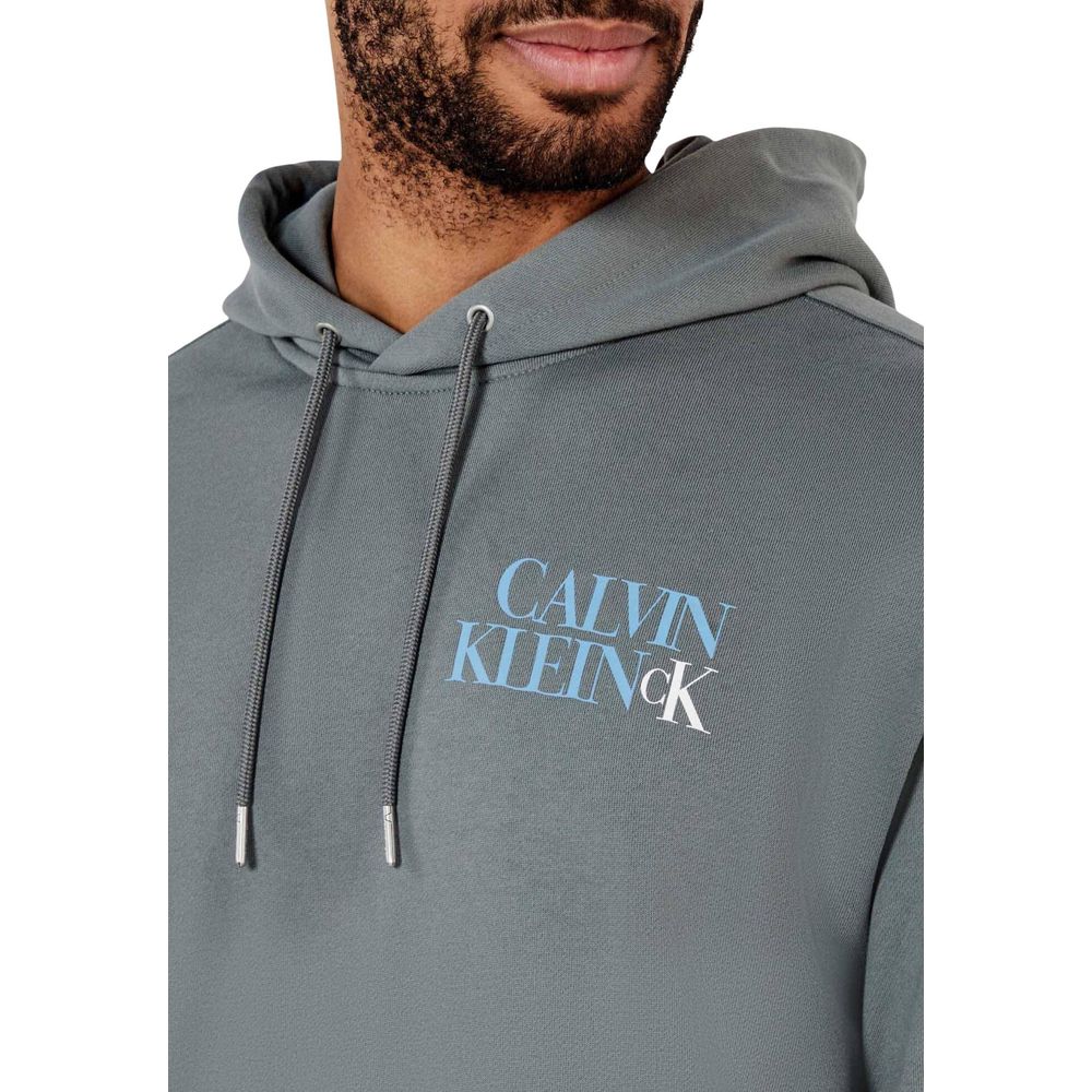 Calvin Klein Jeans Gray Cotton Hoodie