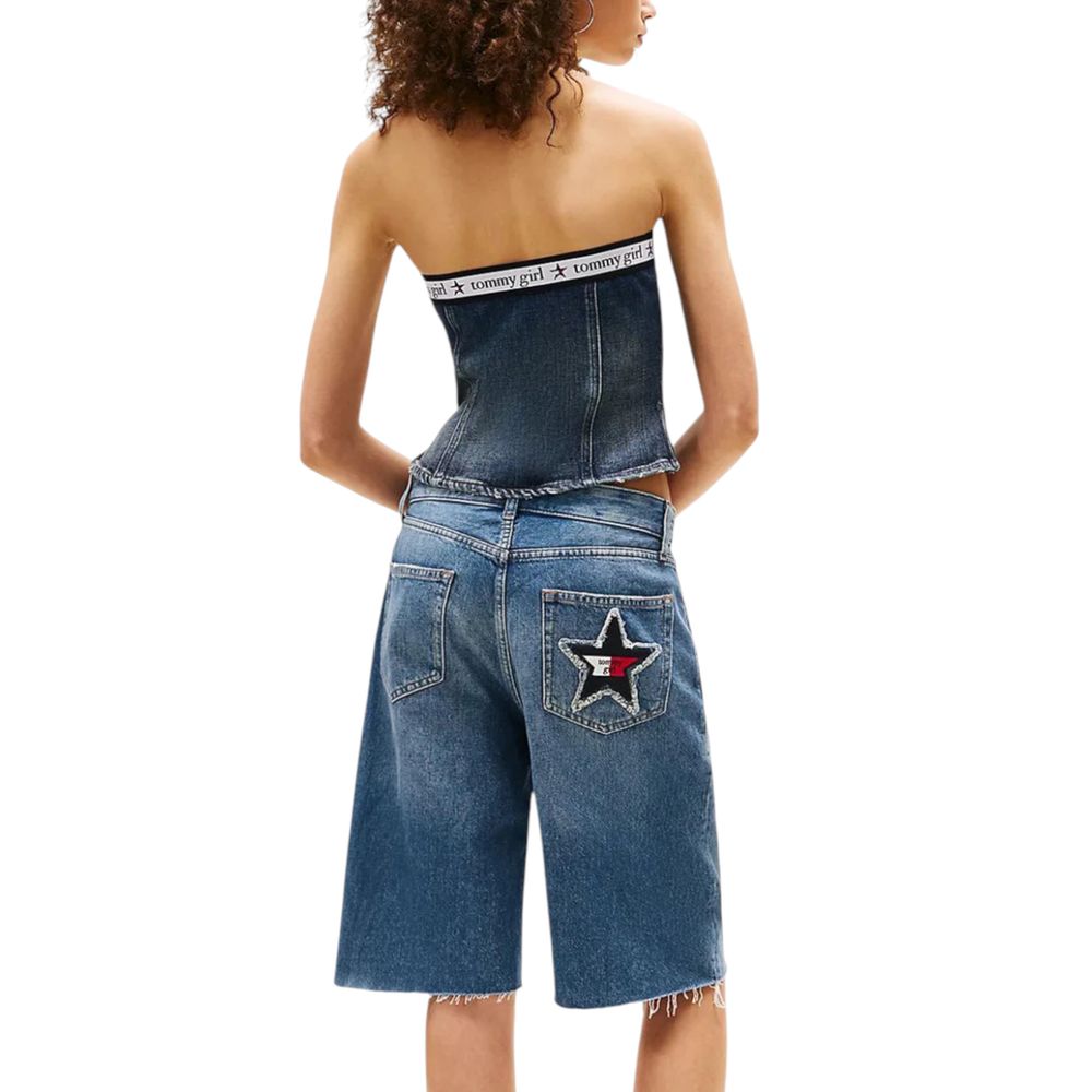 Tommy Hilfiger Jeans Blue Recycled Cotton Top