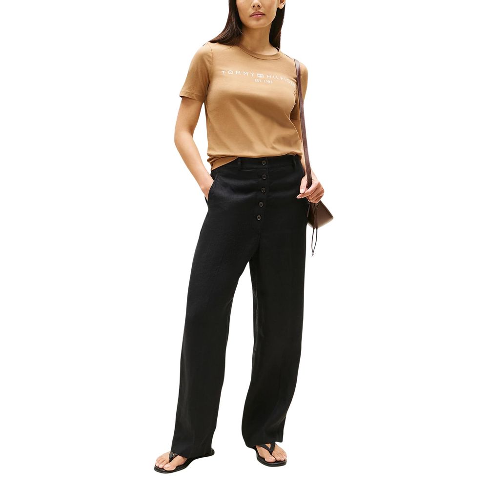 Tommy Hilfiger Brown Recycled Cotton T-Shirt