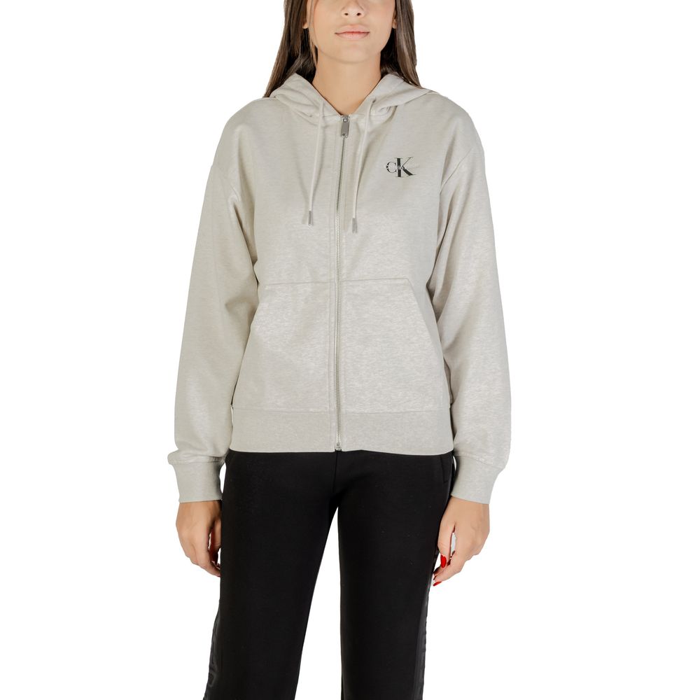 Calvin Klein Jeans Gray Cotton Hoodie