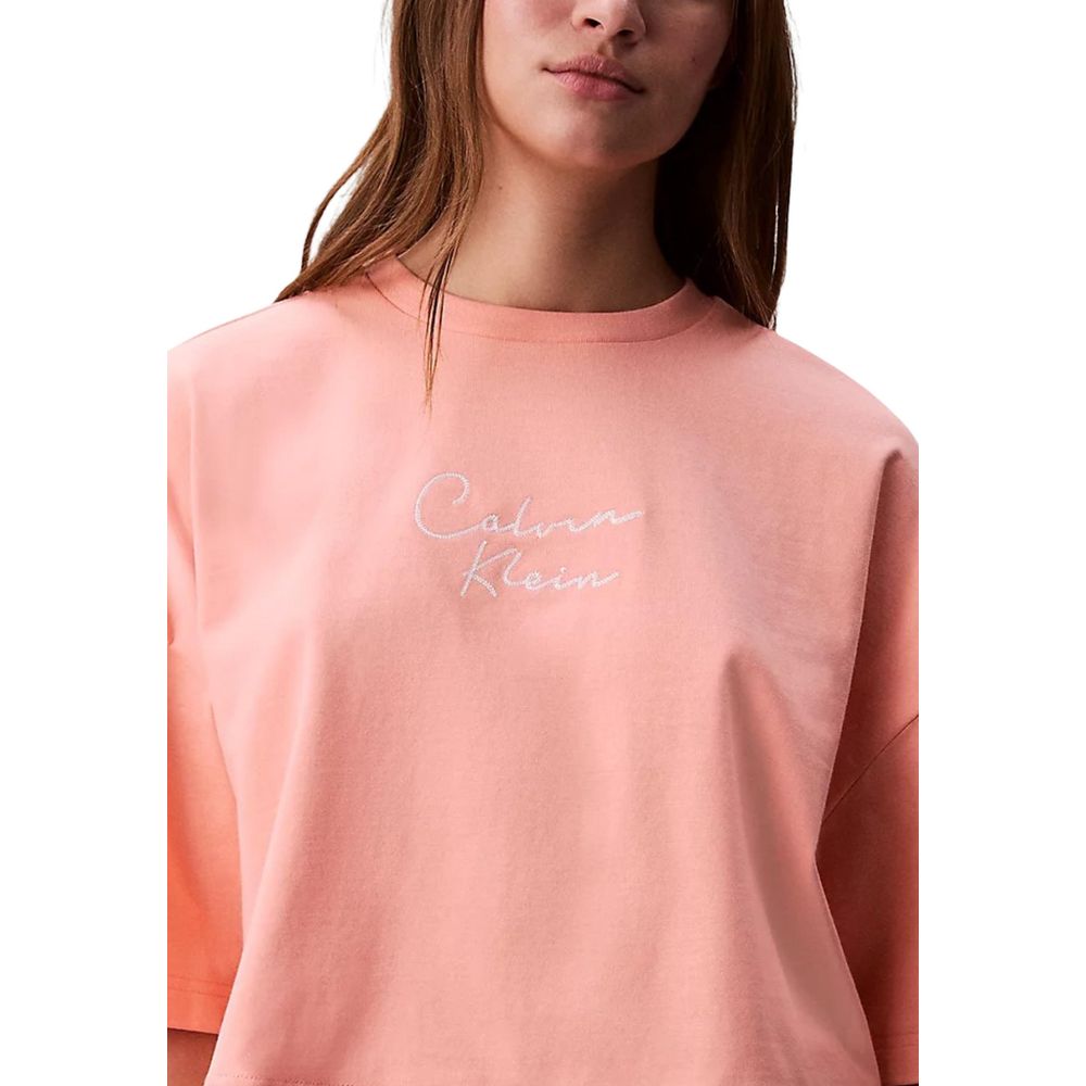 Calvin Klein Jeans Orange Cotton T-Shirt