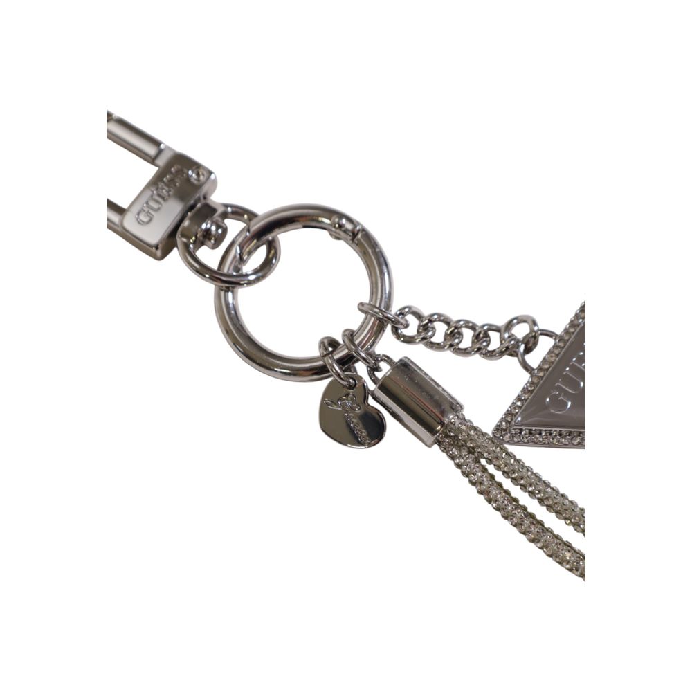 Guess Silver Polyester Keychain
