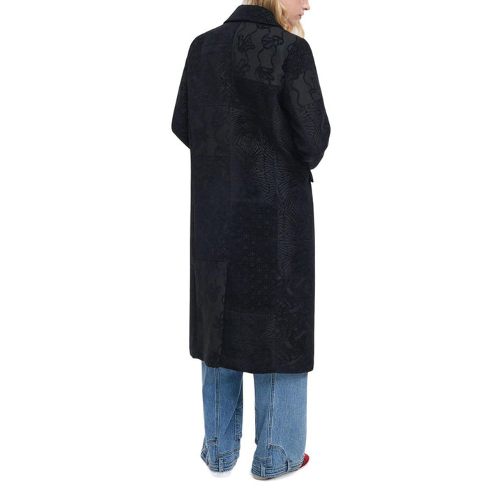 Desigual Black Polyester Coat