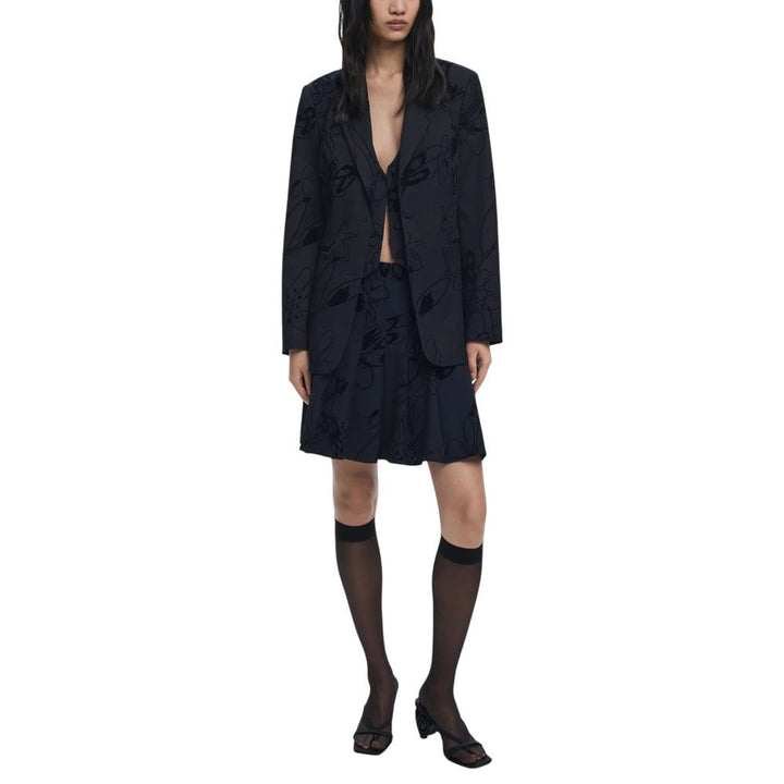Desigual Black Polyester Blazer