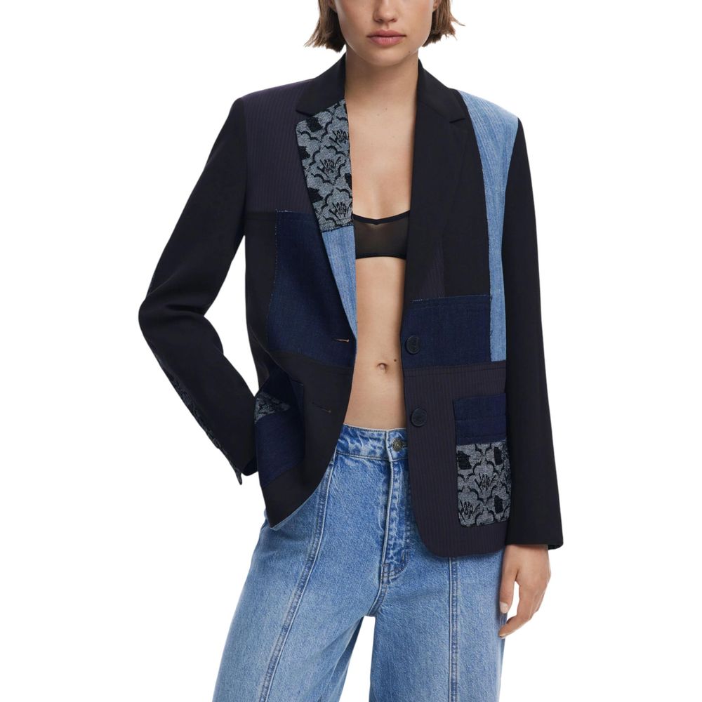 Desigual Black Polyester Blazer