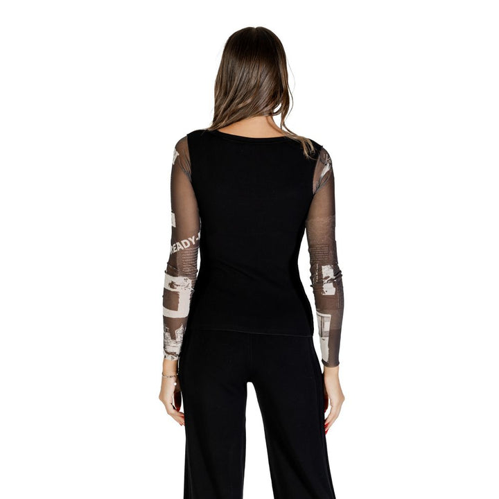 Desigual Black Cotton Long Sleeve T-Shirt