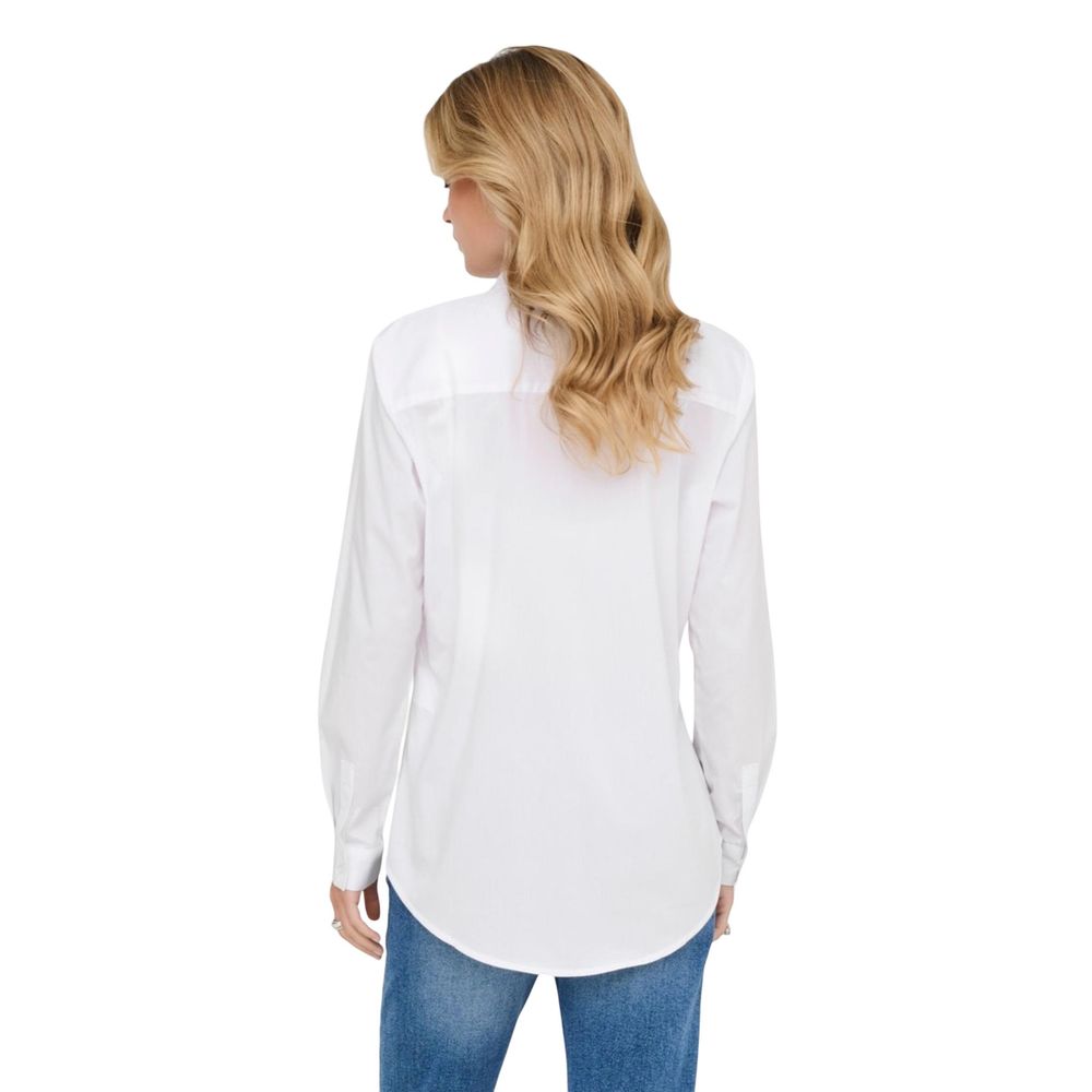 Jacqueline De Yong White Cotton Blouse