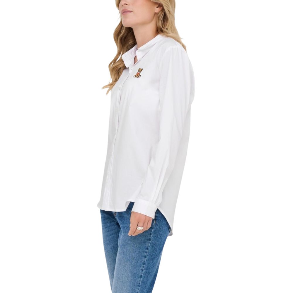 Jacqueline De Yong White Cotton Blouse