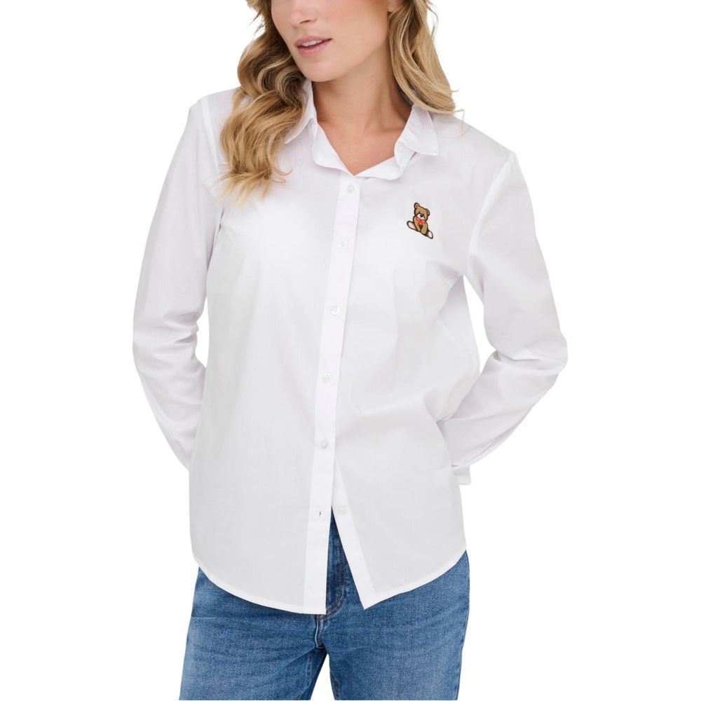 Jacqueline De Yong White Cotton Blouse