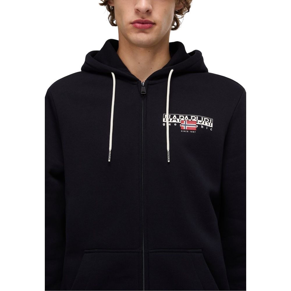 Napapijri Black Cotton Hoodie
