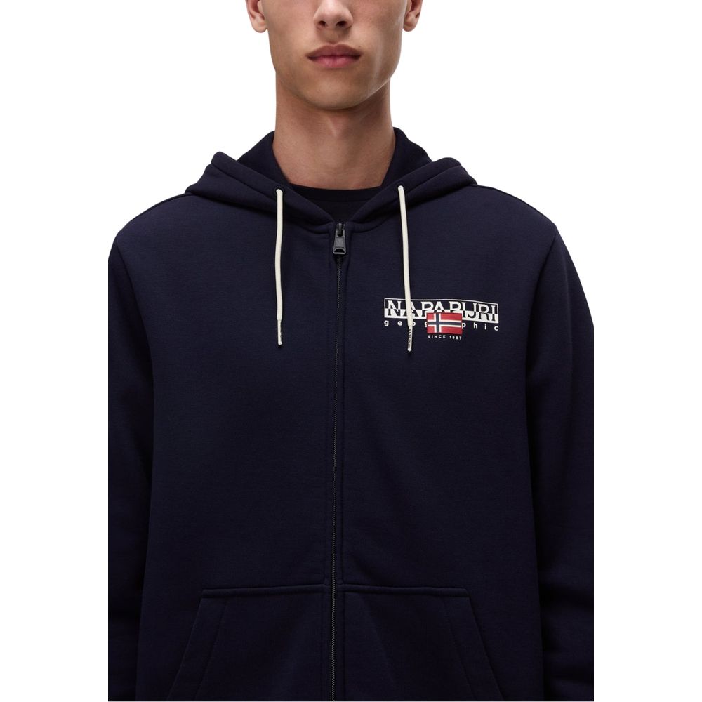 Napapijri Blue Cotton Hoodie