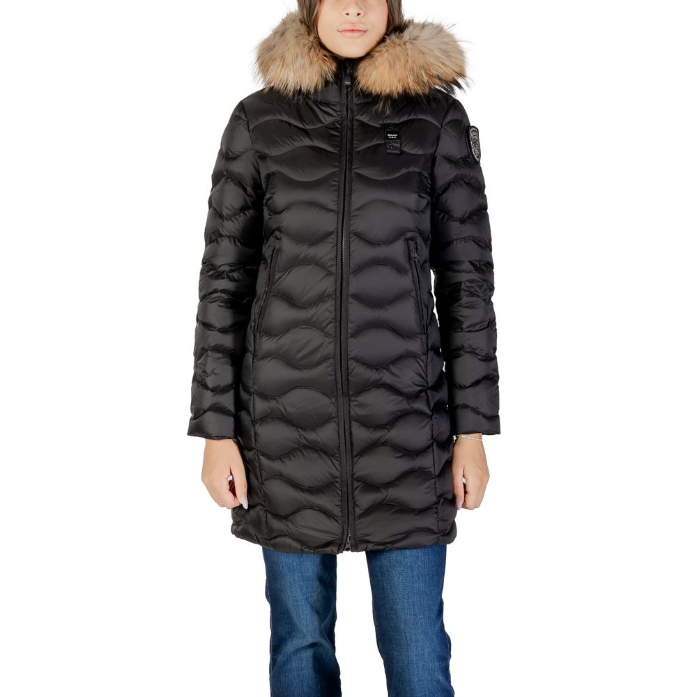 Blauer Black Polyamide Trench Coat
