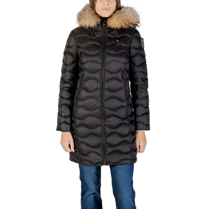 Blauer Black Polyamide Trench Coat